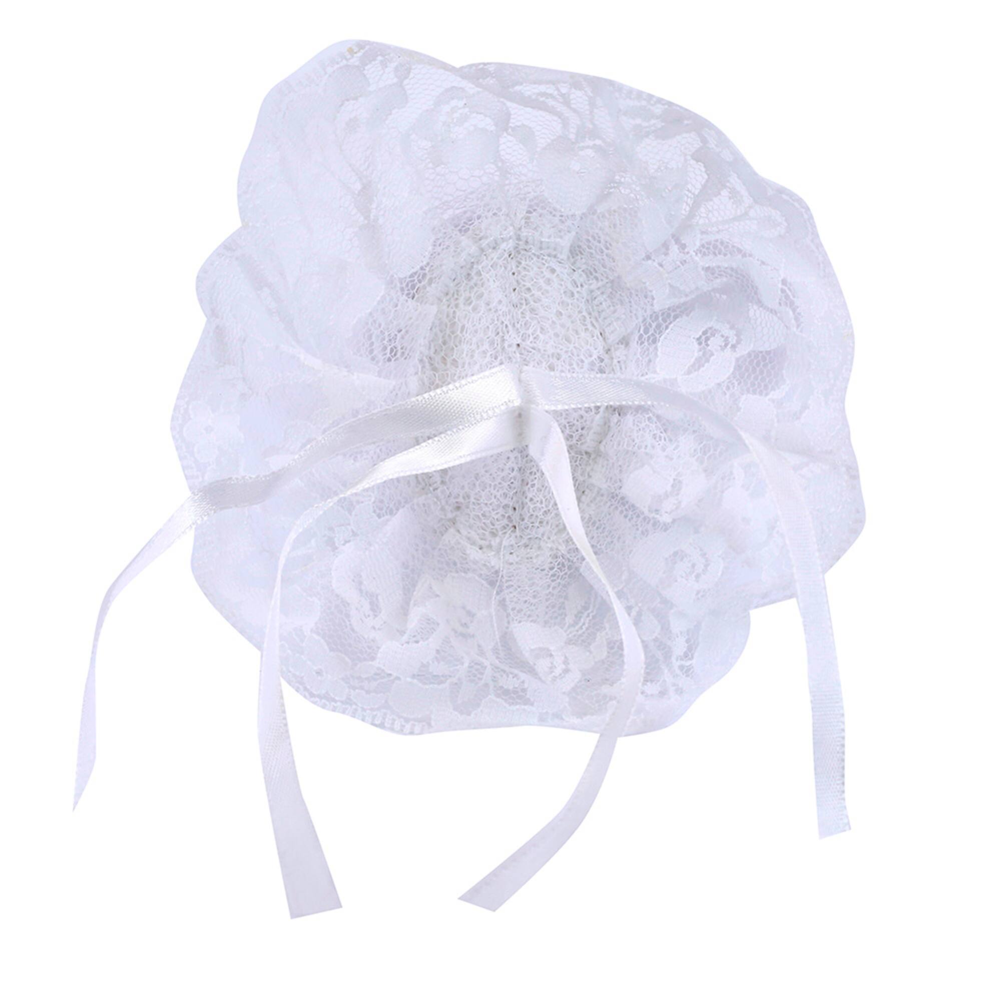 JAM Paper White Lace Velcro Wristlets, 12ct.